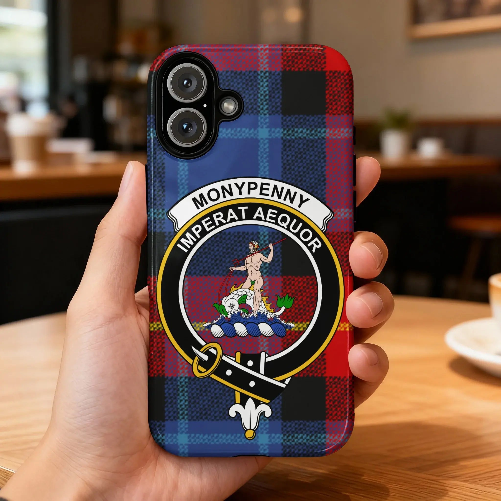 Moneypenny Imperat Aequor Plaid iPhone Case