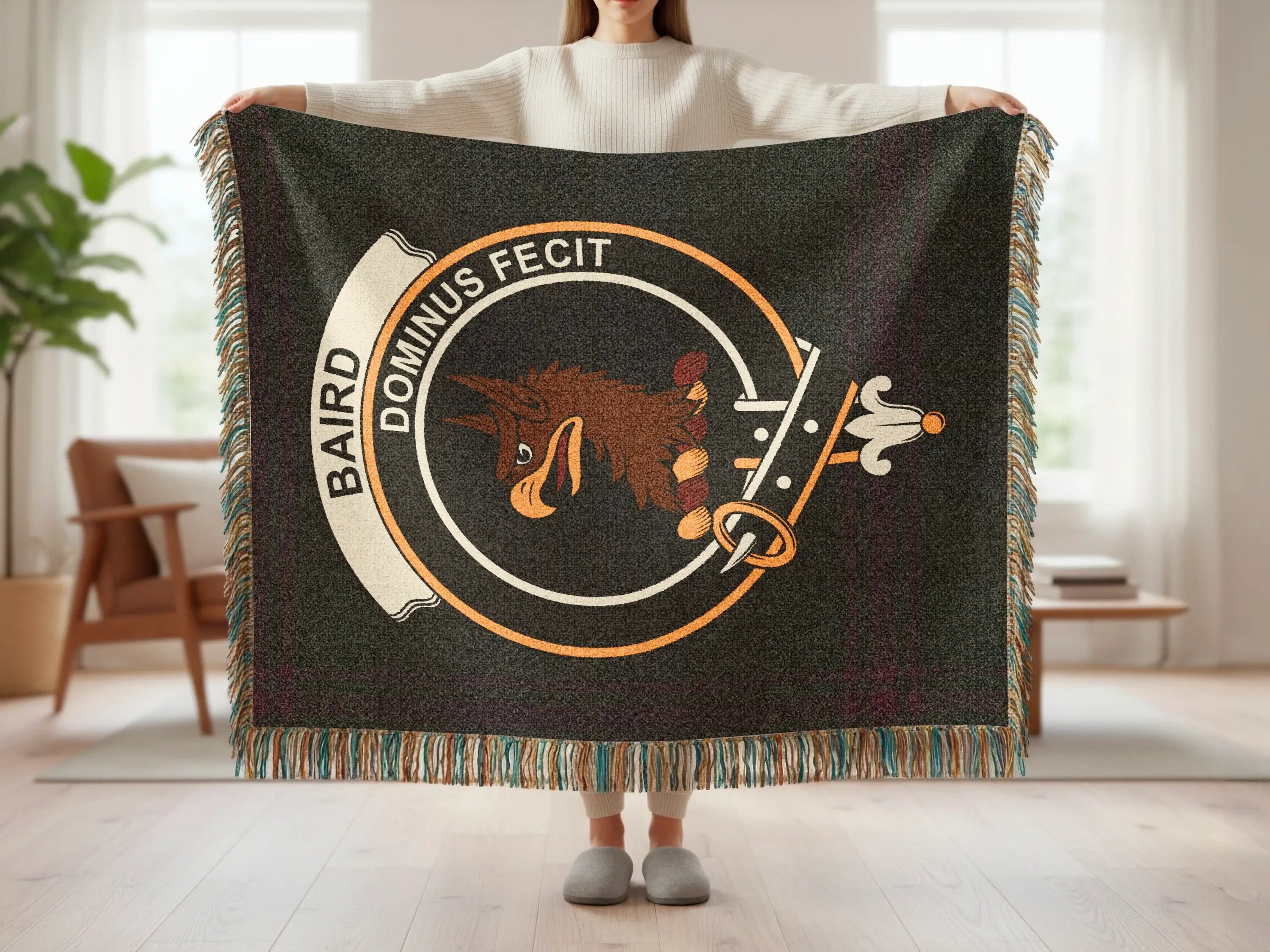 Dominus Fecit Baird Emblem Woven Blanket Product