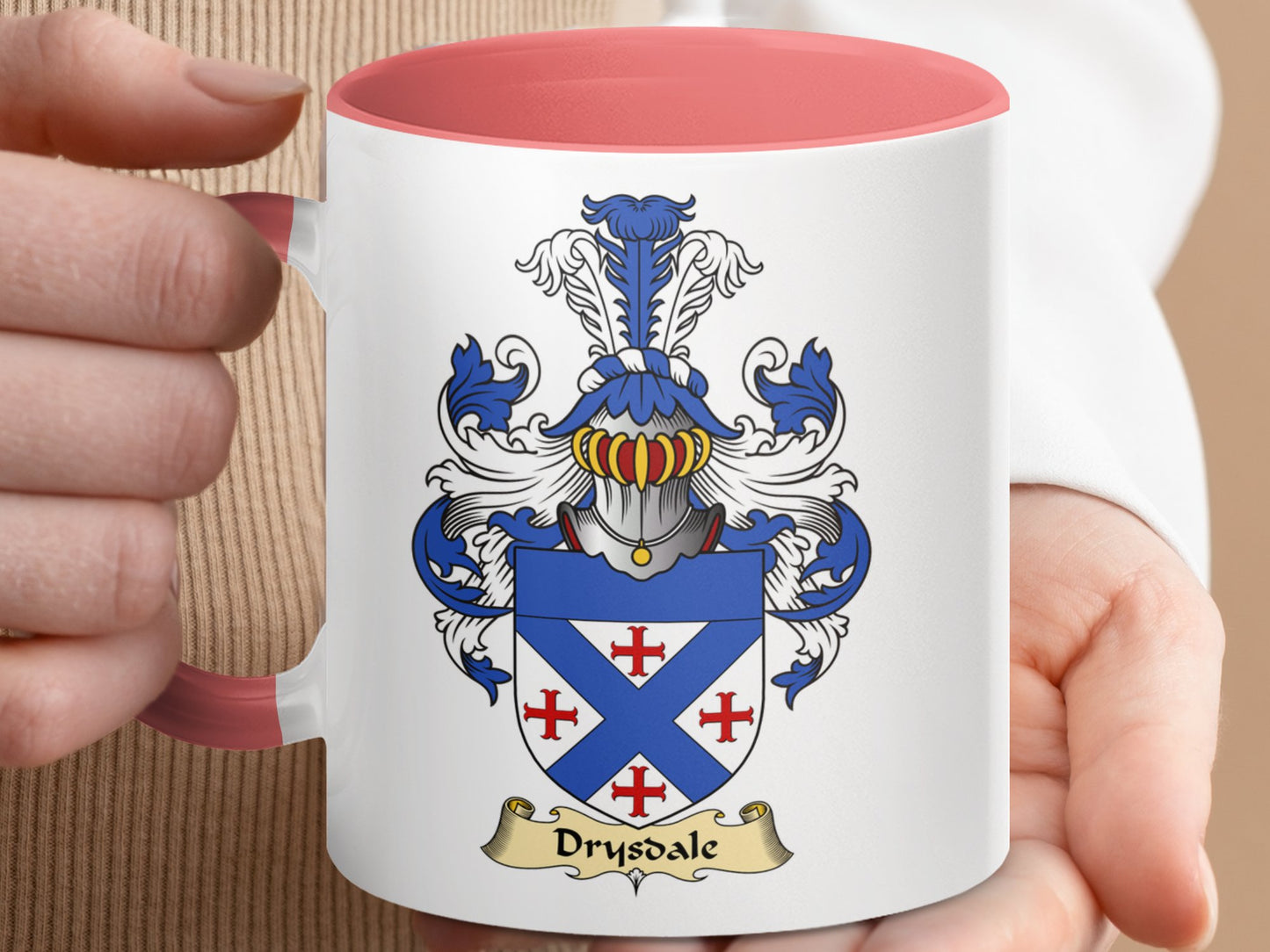 Clan Drysdale Scottish coat of arms coffee mug - Living Stone Gifts