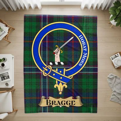 Scottish Clan Bragge Crest Tartan Design Rug product
