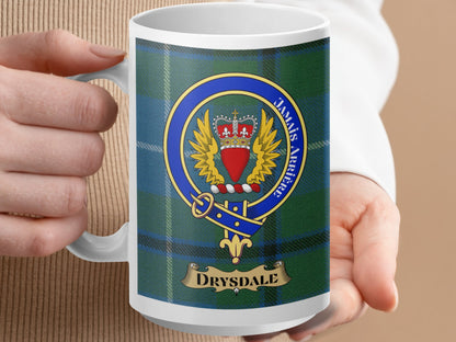 Drysdale Scottish Tartan Crest Classic Mug - Living Stone Gifts