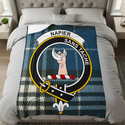 Napier Clan Motto Sans Tache Tartan Blanket product
