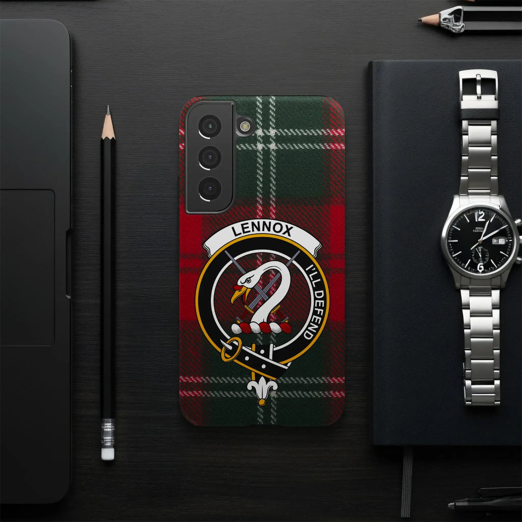 Clan Lennox tartan phone case — Samsung Galaxy fit, slim impact-resistant glossy case