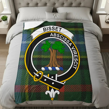 Clan Bisset Abscissa Virescit Tartan Blanket product type
