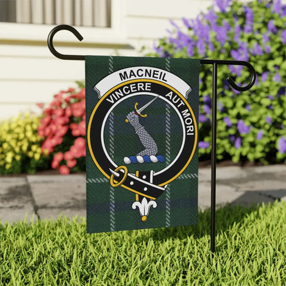 MacNeil Vincere Aut Mori Garden Flag Product