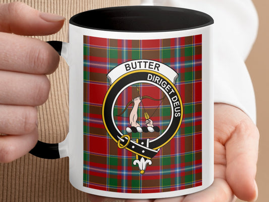 Scottish Clan Crest and Tartan Design Pattern Mug - Living Stone Gifts