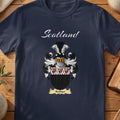 Arthur Scottish family shield T-shirt in Navy