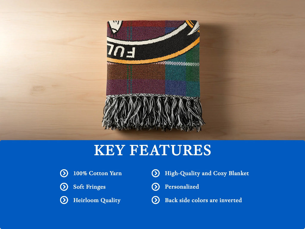 Personalized High-Quality Cozy Blanket with Soft Fringes
