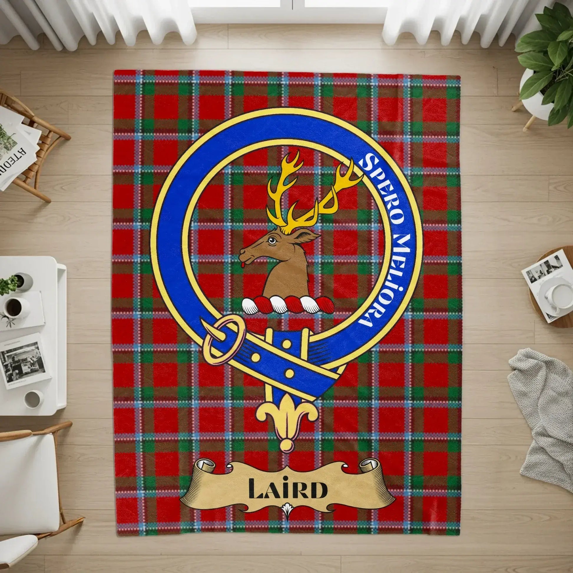 Spero Meliora Laird Deer Crest Plaid Printed product