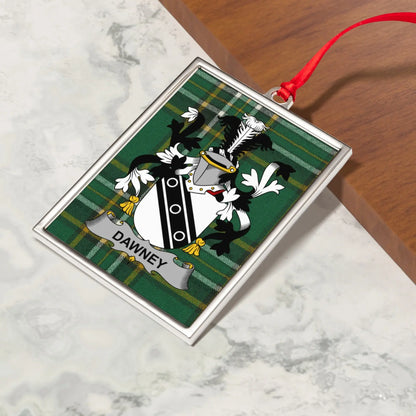 Personalised Family Crest Plaid Ornament Keepsake product