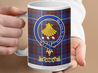 Scottish Clan Cowan Mug with Tartan Crest product type