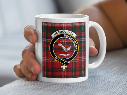 Traditional Scottish MacDougall Clan Crest Plaid Design Mug - Living Stone Gifts