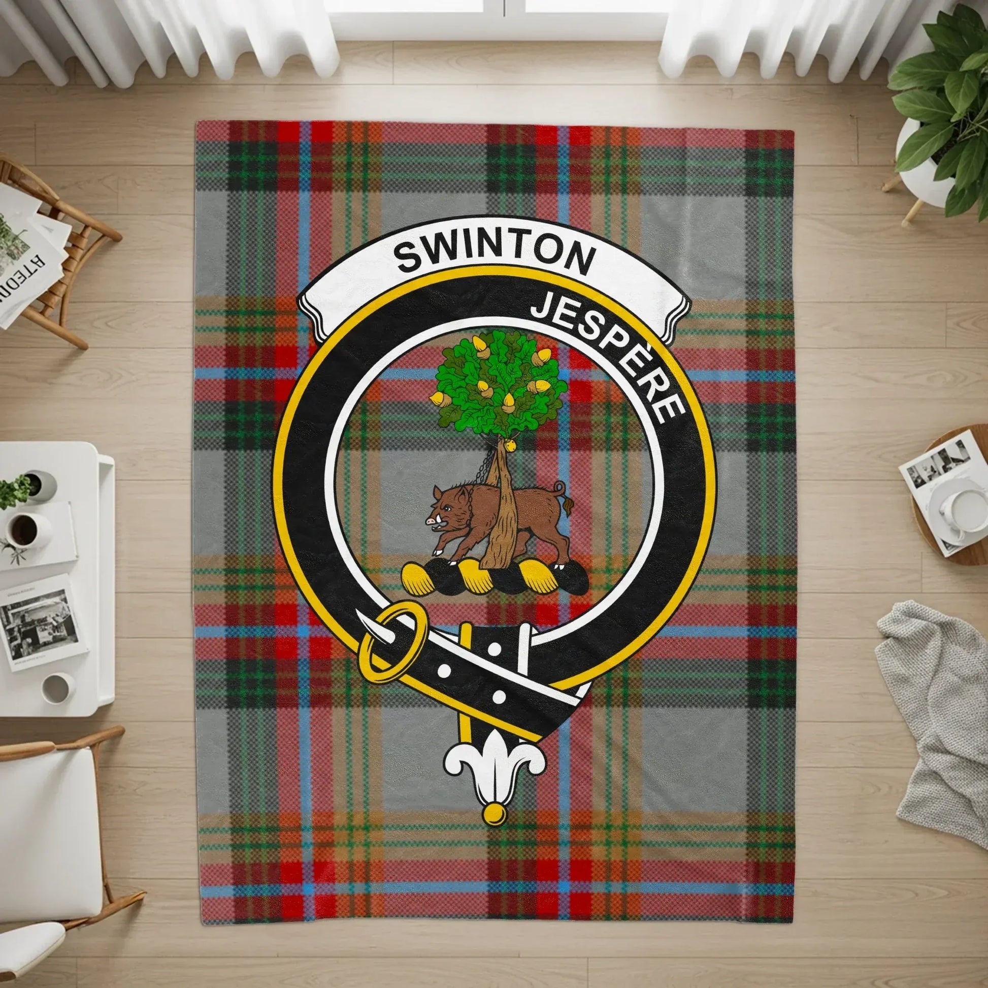 Swinton Coat of Arms Tartan Design Area Rug product type