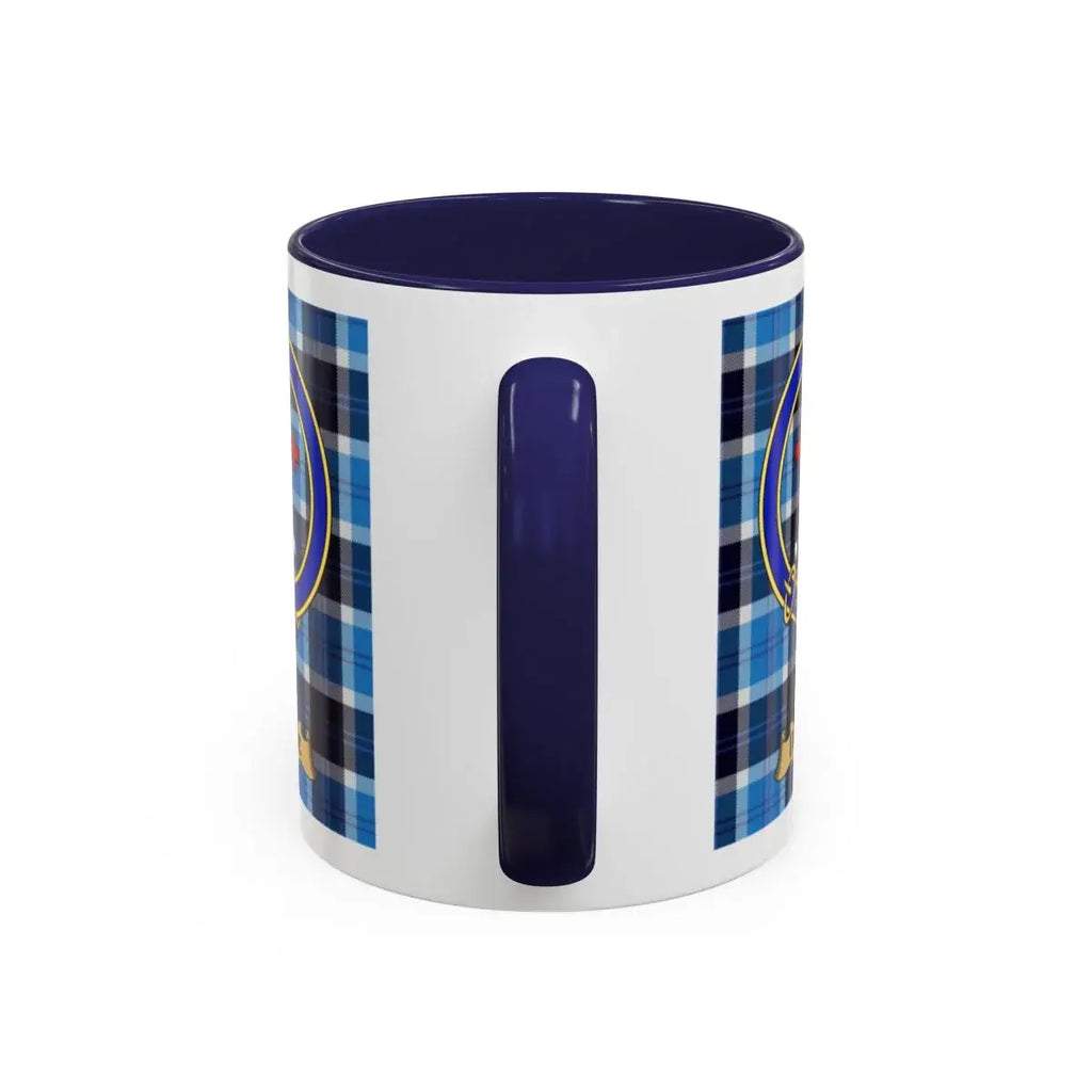 Dobie clan crest mug shown in 11 oz and 15 oz sizes