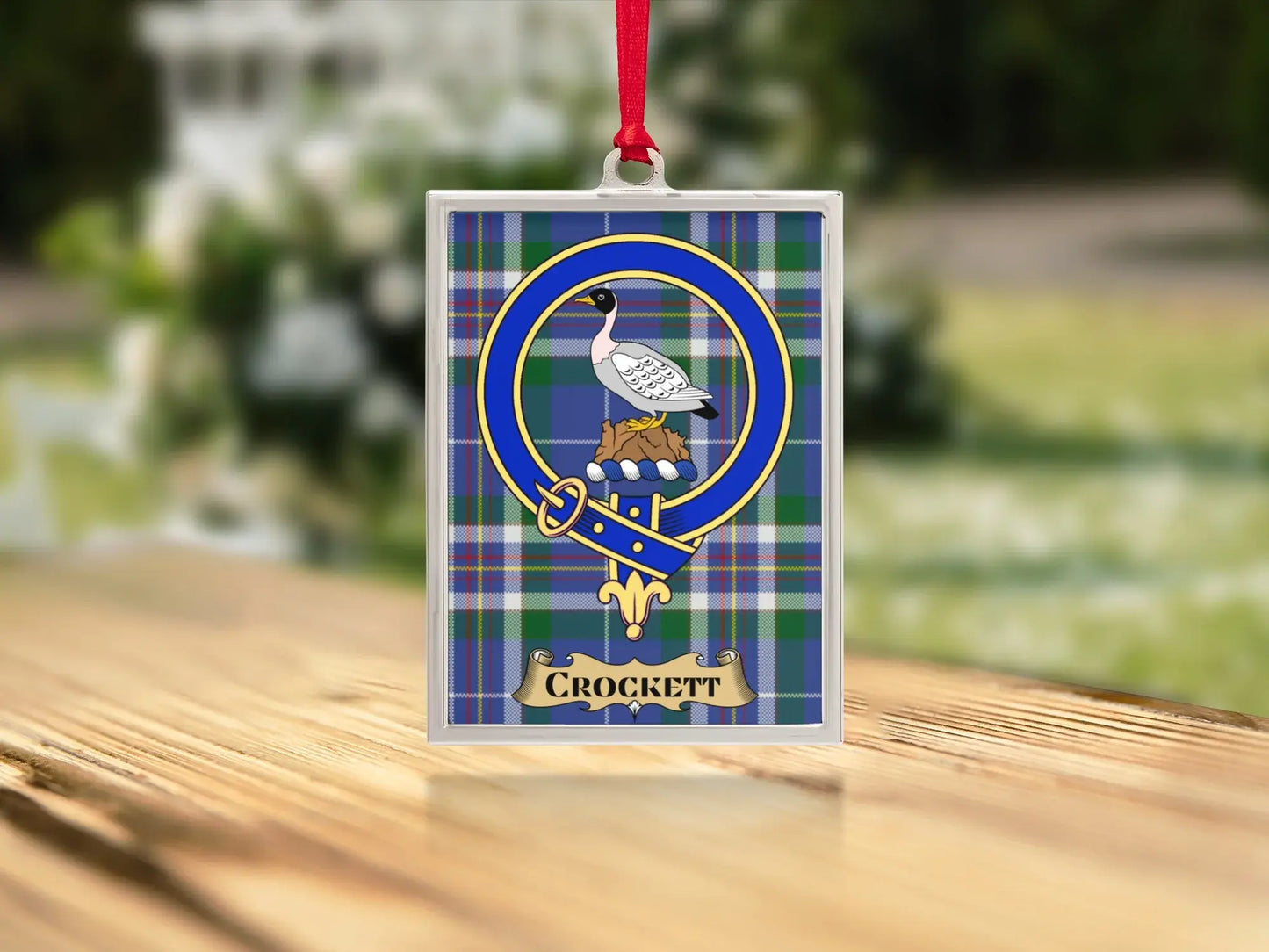 Crockett Tartan Crest Design Ornament product