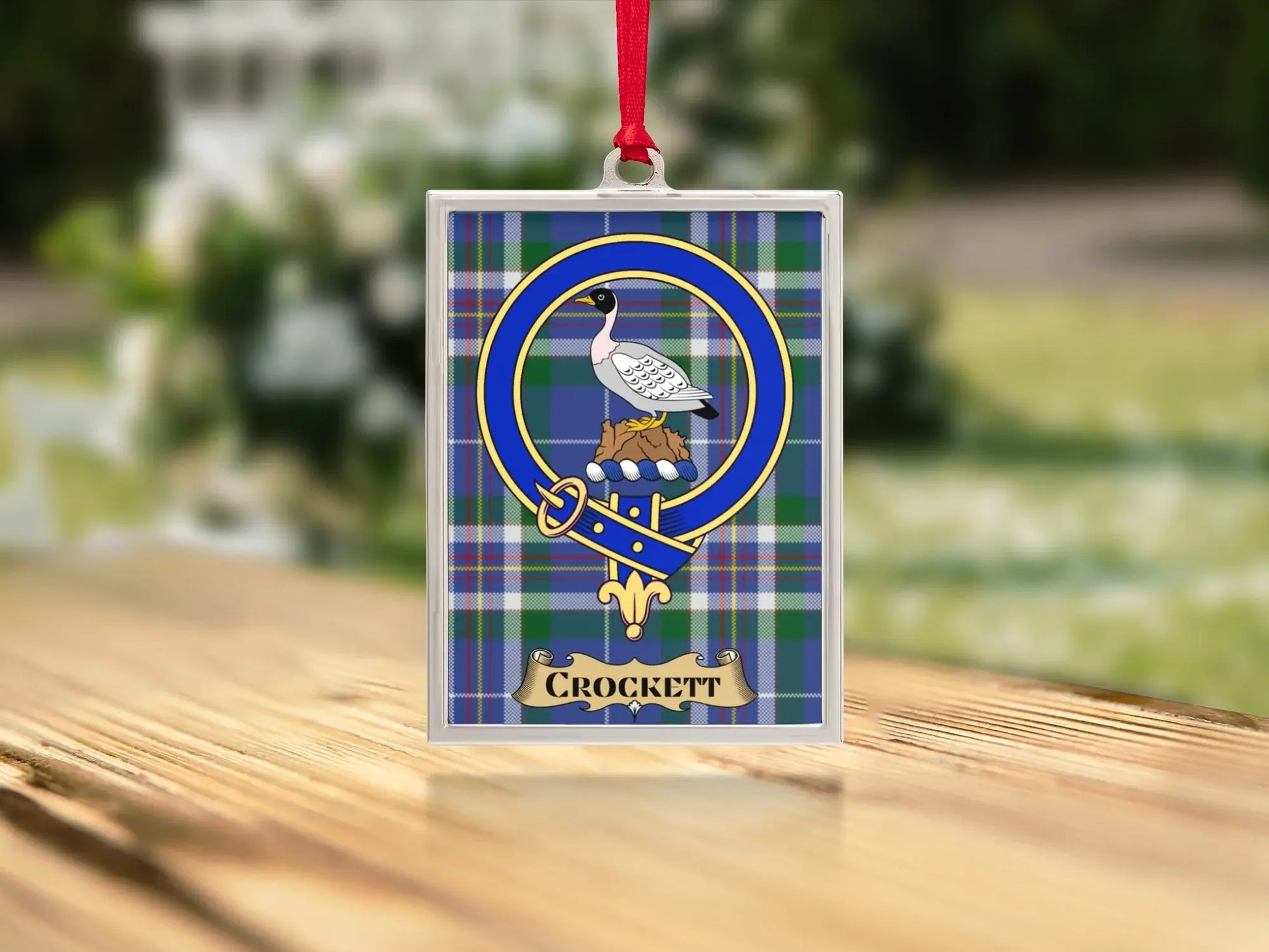 Crockett Tartan Crest Design Ornament product