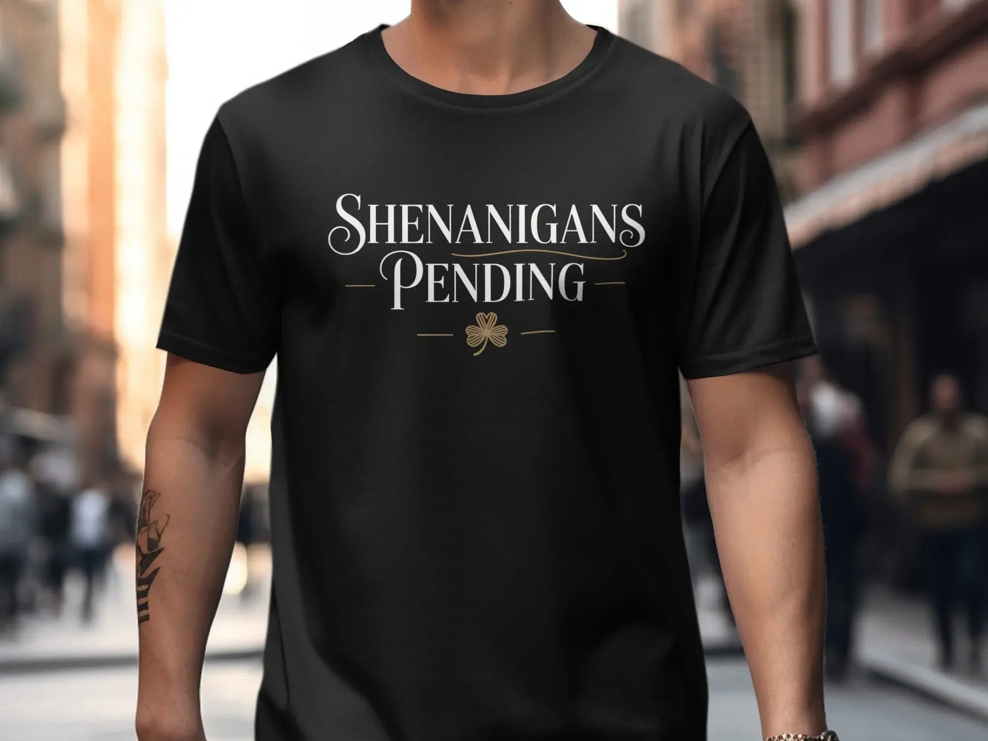 Shenanigans Pending Clover Graphic T-Shirt