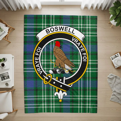 Boswell Scottish Clan Crest Tartan Rug product