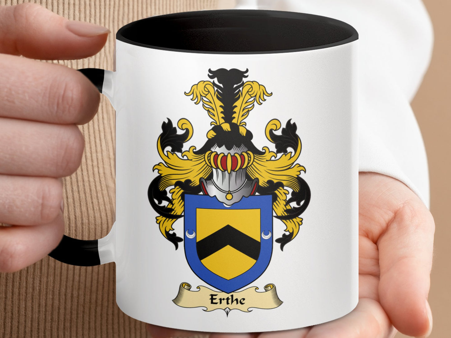 Erthe Scottish Clan Coat of Arms Accent Mug - Living Stone Gifts