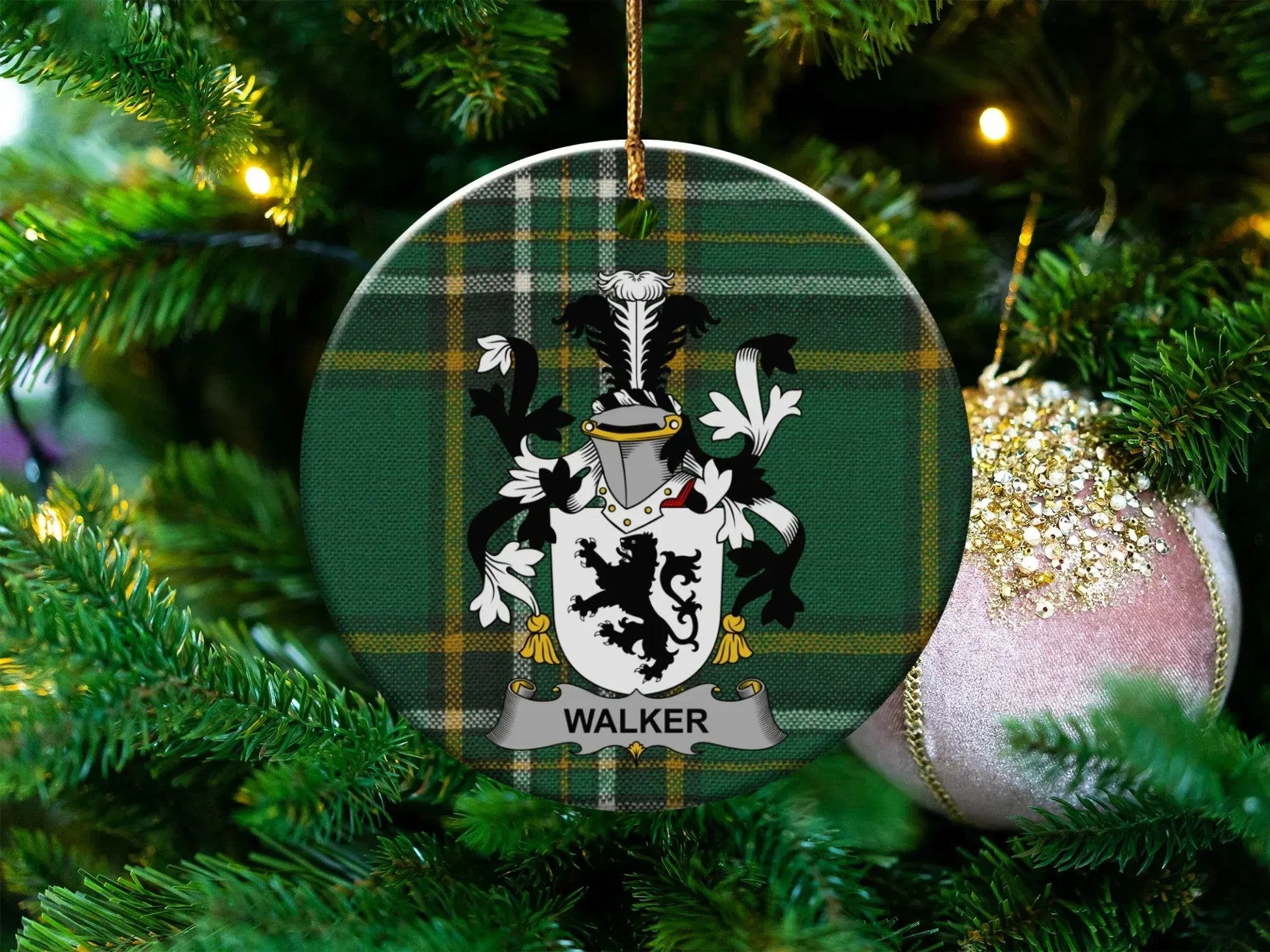 Personalized Family Crest Ornament Christmas product