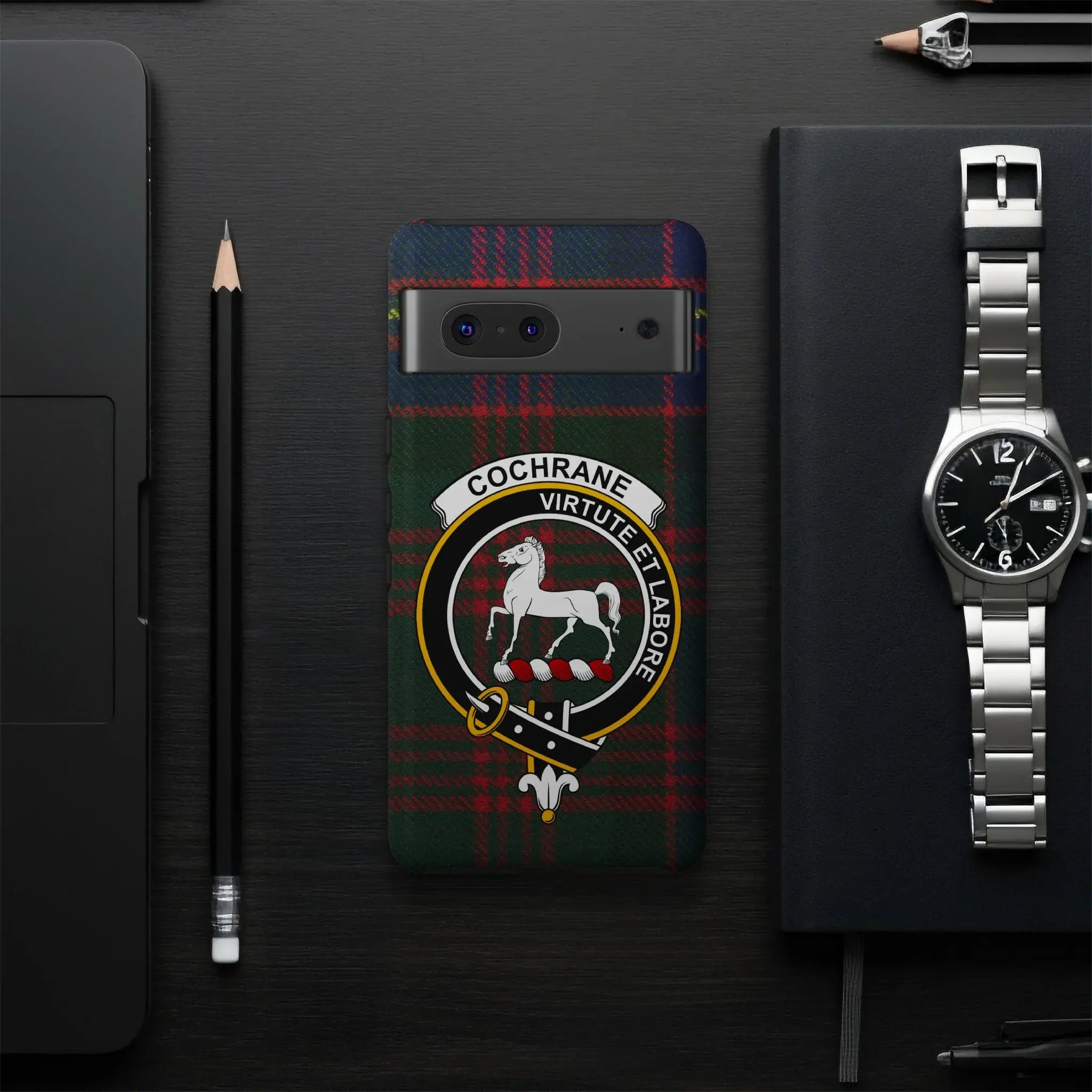 Cochrane Virtute Et Labore Crest Phone Case