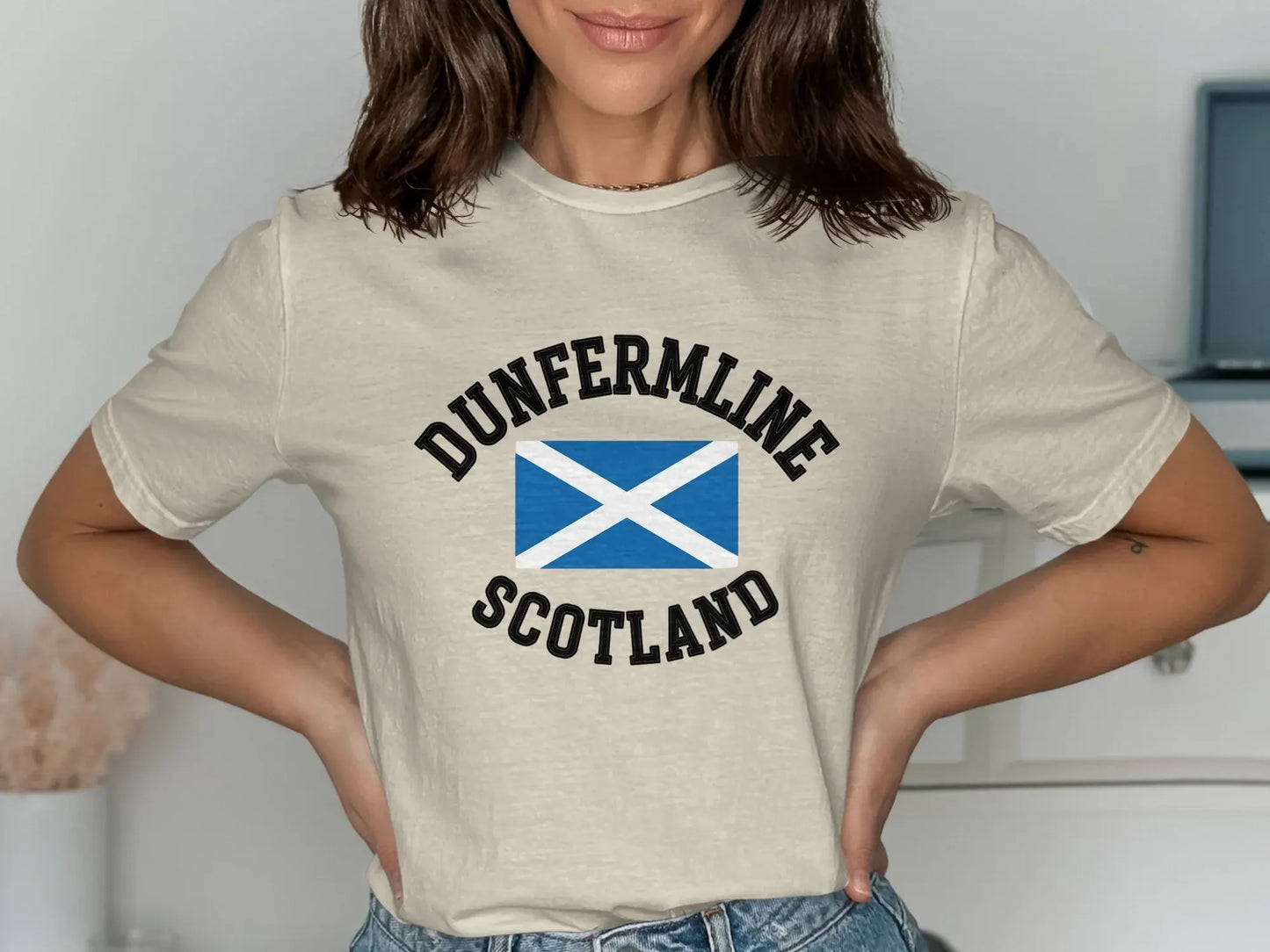 Dunfermline Scotland Flag Graphic T-Shirt product type