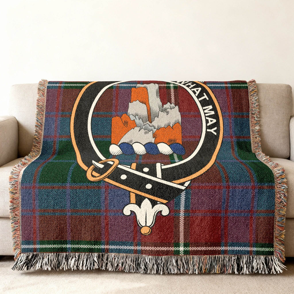 Clan Crest Tartan Throw Blanket What May product