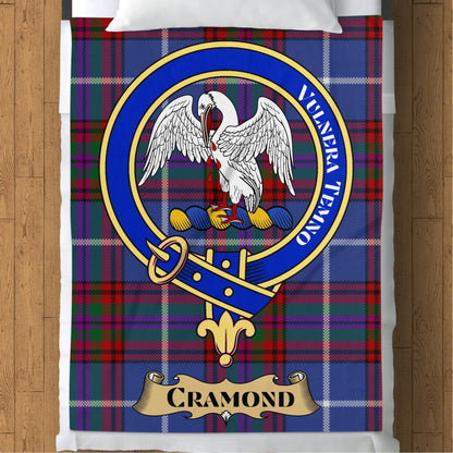 Cramond Crest Scottish Tartan Throw Blanket - Living Stone Gifts