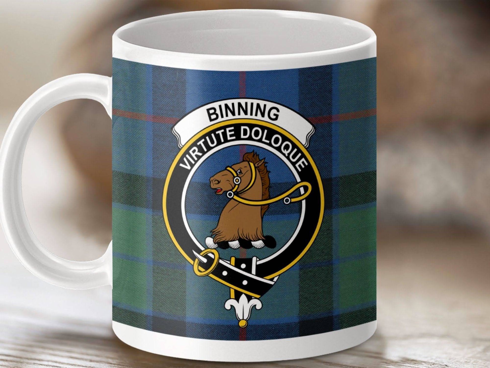 Binning Virtute Doloque Scottish Family Crest Mug product