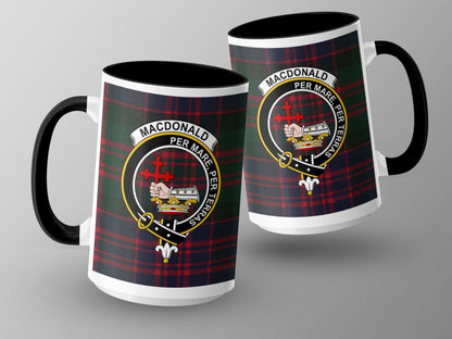 Scottish Clan MacDonald Tartan Crest Plaid Mug - Living Stone Gifts