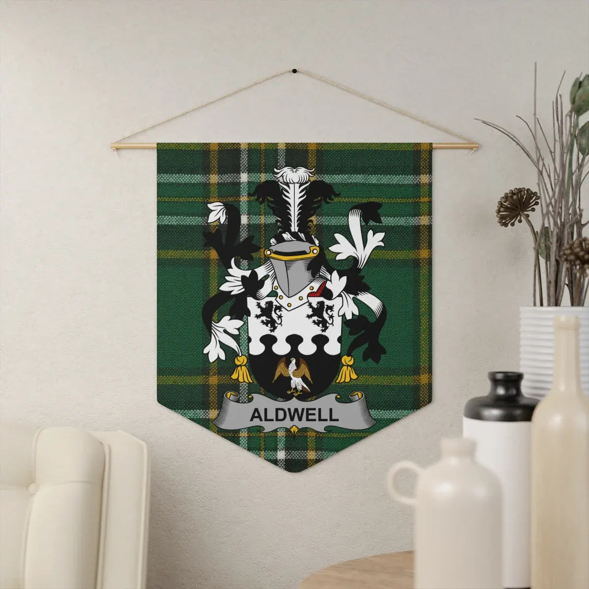 ALDWELL Family Crest Banner Wall Hanging product