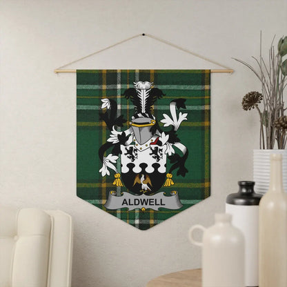 ALDWELL Family Crest Banner Wall Hanging product