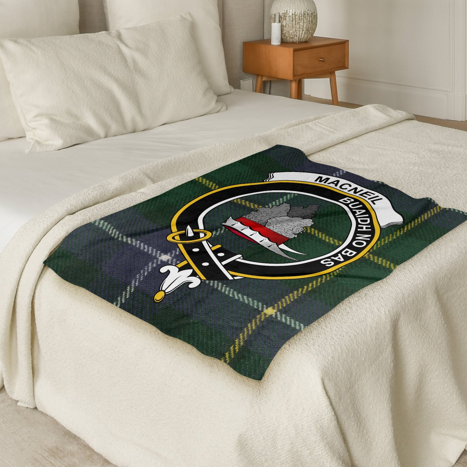 Scottish Clan MacNeil Tartan Throw Blanket - Living Stone Gifts