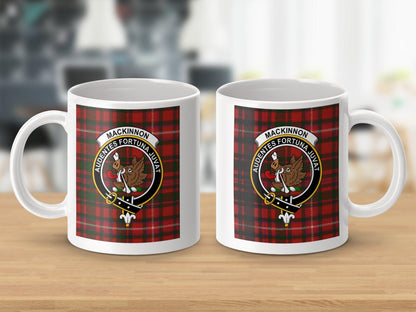 Scottish Clan Mackinnon Tartan Plaid Crest Design Mug - Living Stone Gifts