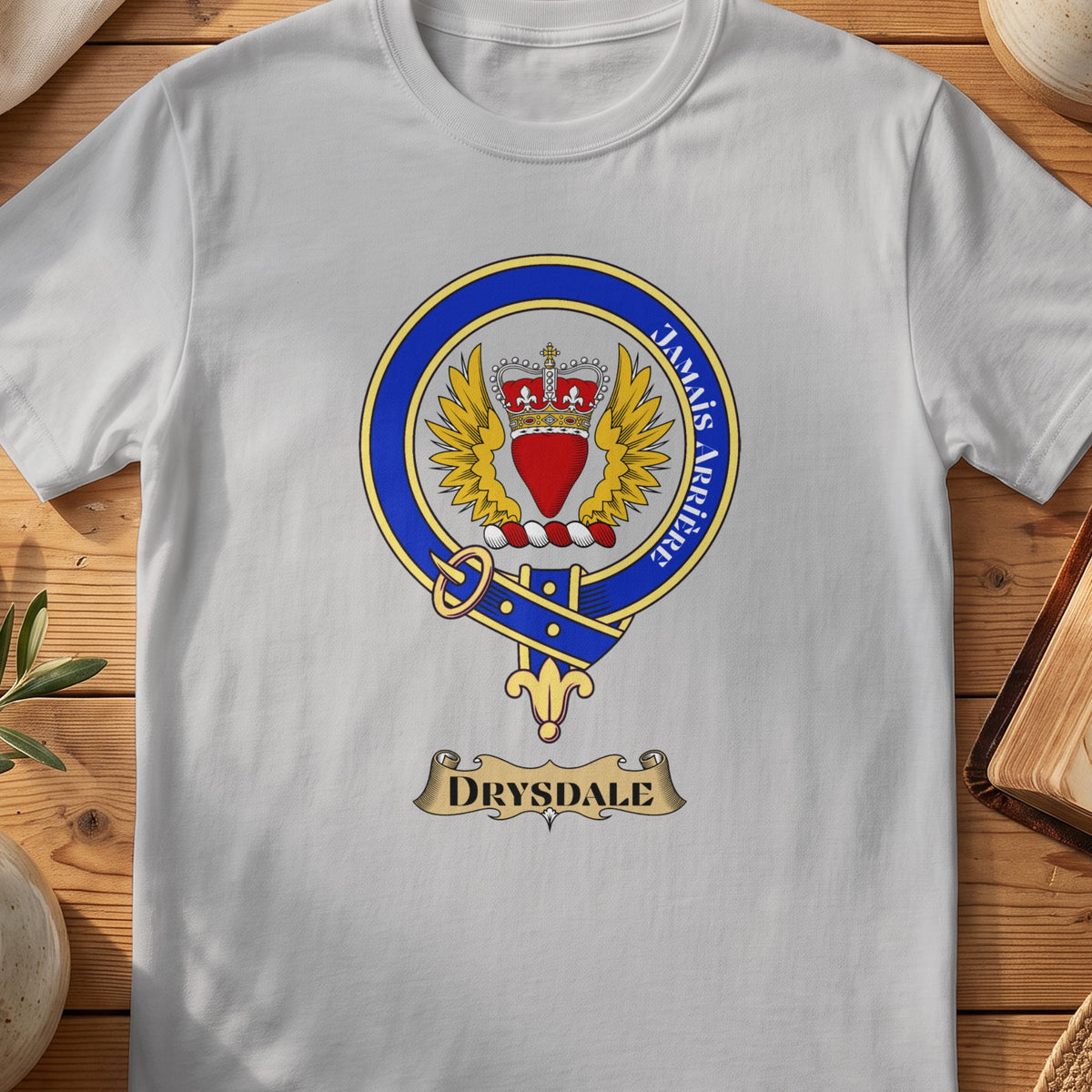 Drysdale Scottish clan crest T-shirt in Sport Grey