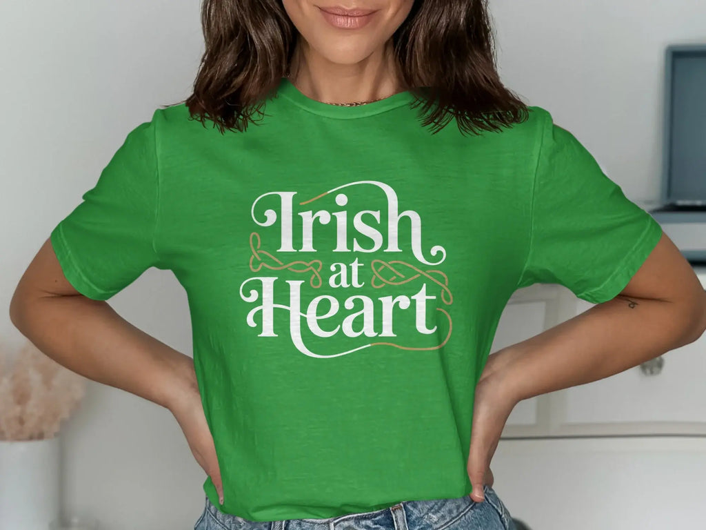 Irish at Heart Green T-shirt for a St. Patrick's Day