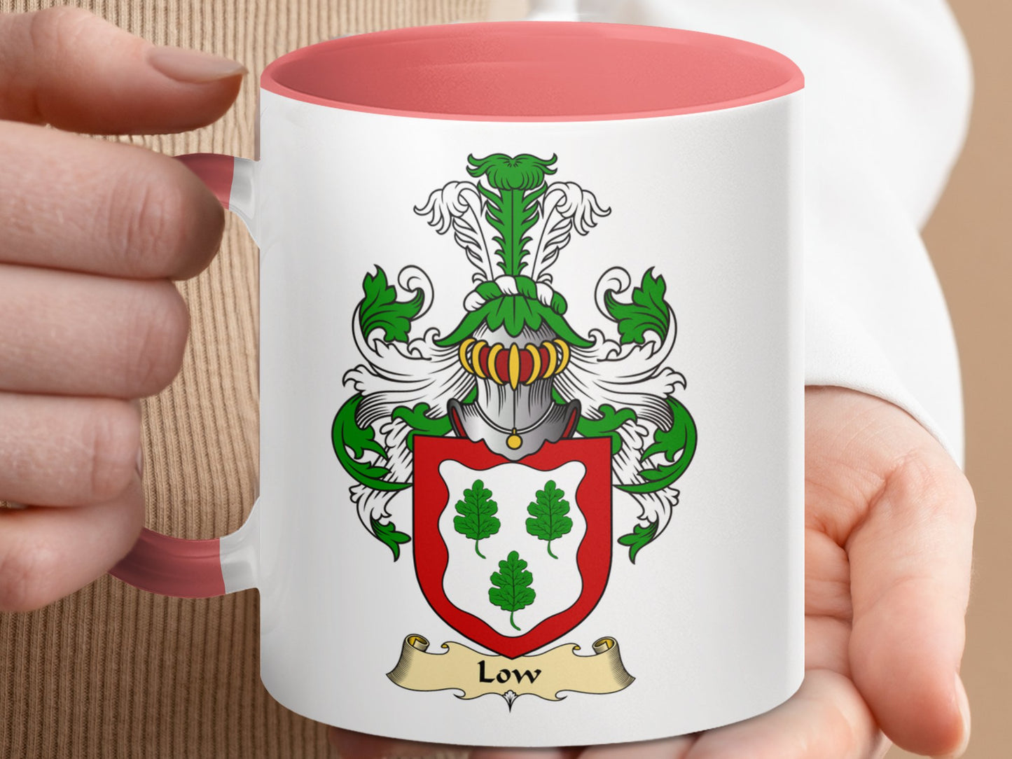 Clan Low Scottish Coat of Arms Accent Mug - Living Stone Gifts