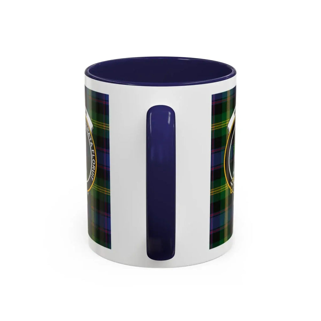 Watson clan crest tartan mug — heraldic design wrapped on glossy ceramic