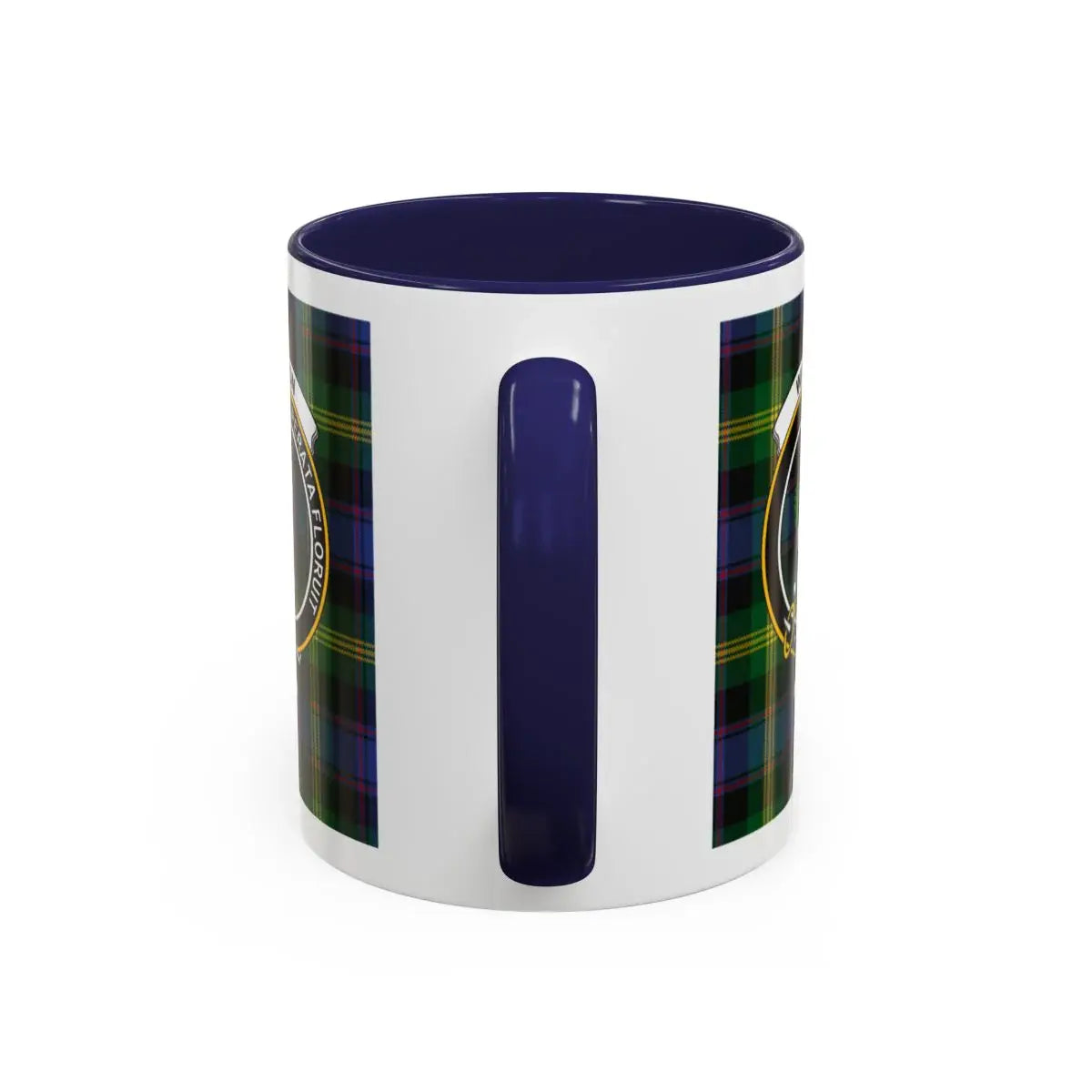 Watson clan crest tartan mug — heraldic design wrapped on glossy ceramic