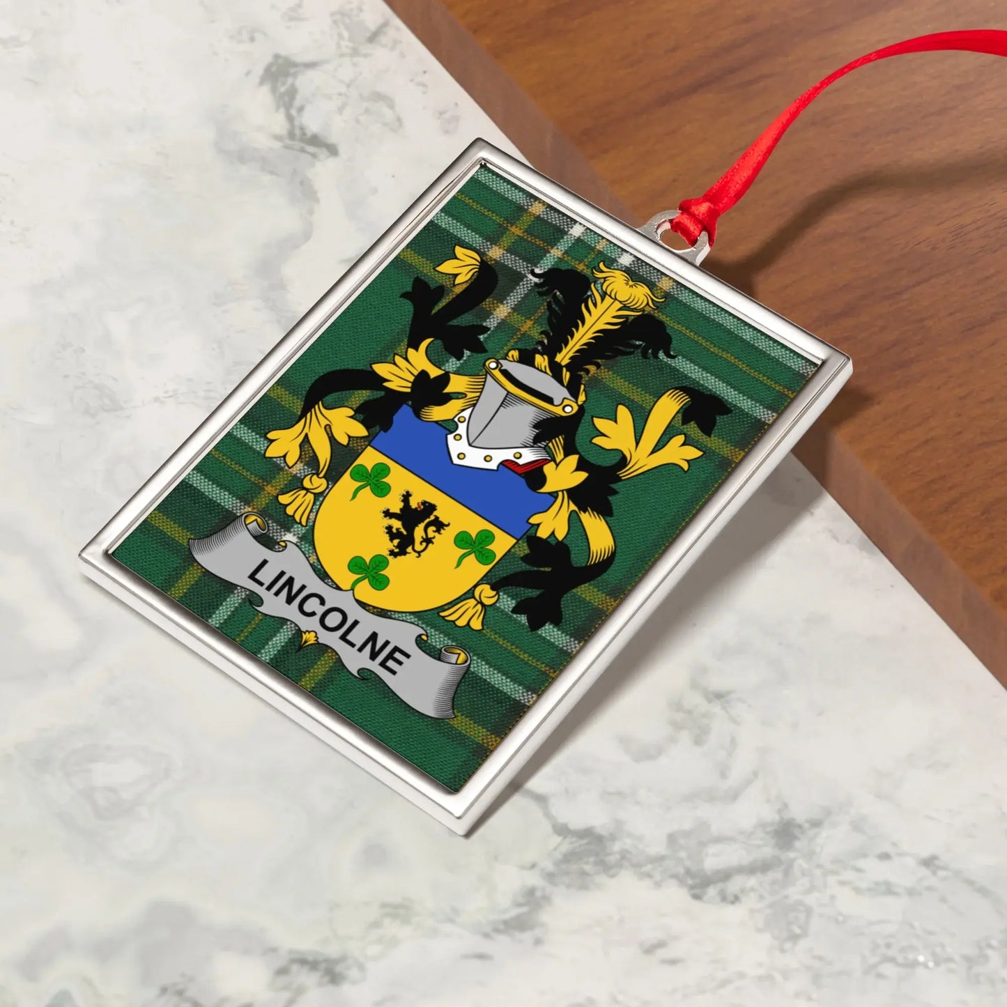 Lincoln Coat of Arms Family Crest Hanging Decor product