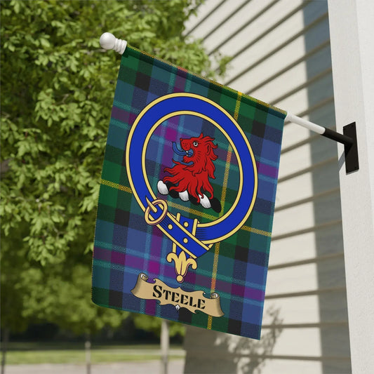 Custom Tartan Banner with Steele Crest Decoration product