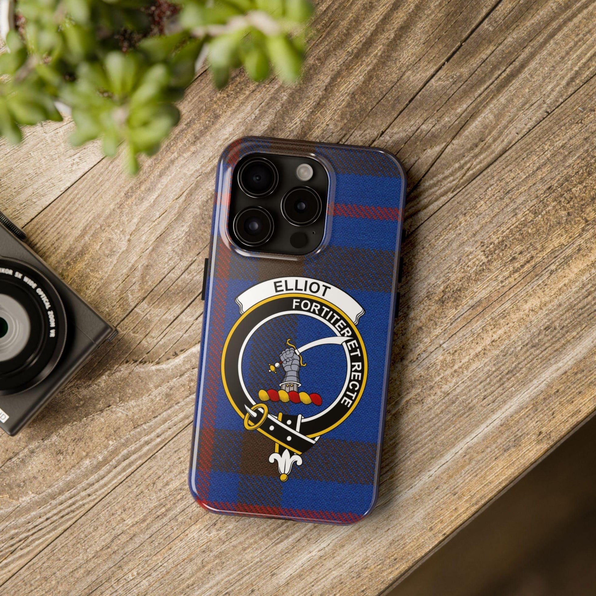 Elliot Clan Scottish Crest Tartan Cell Phone Case - Celtic Ancestry Gifts