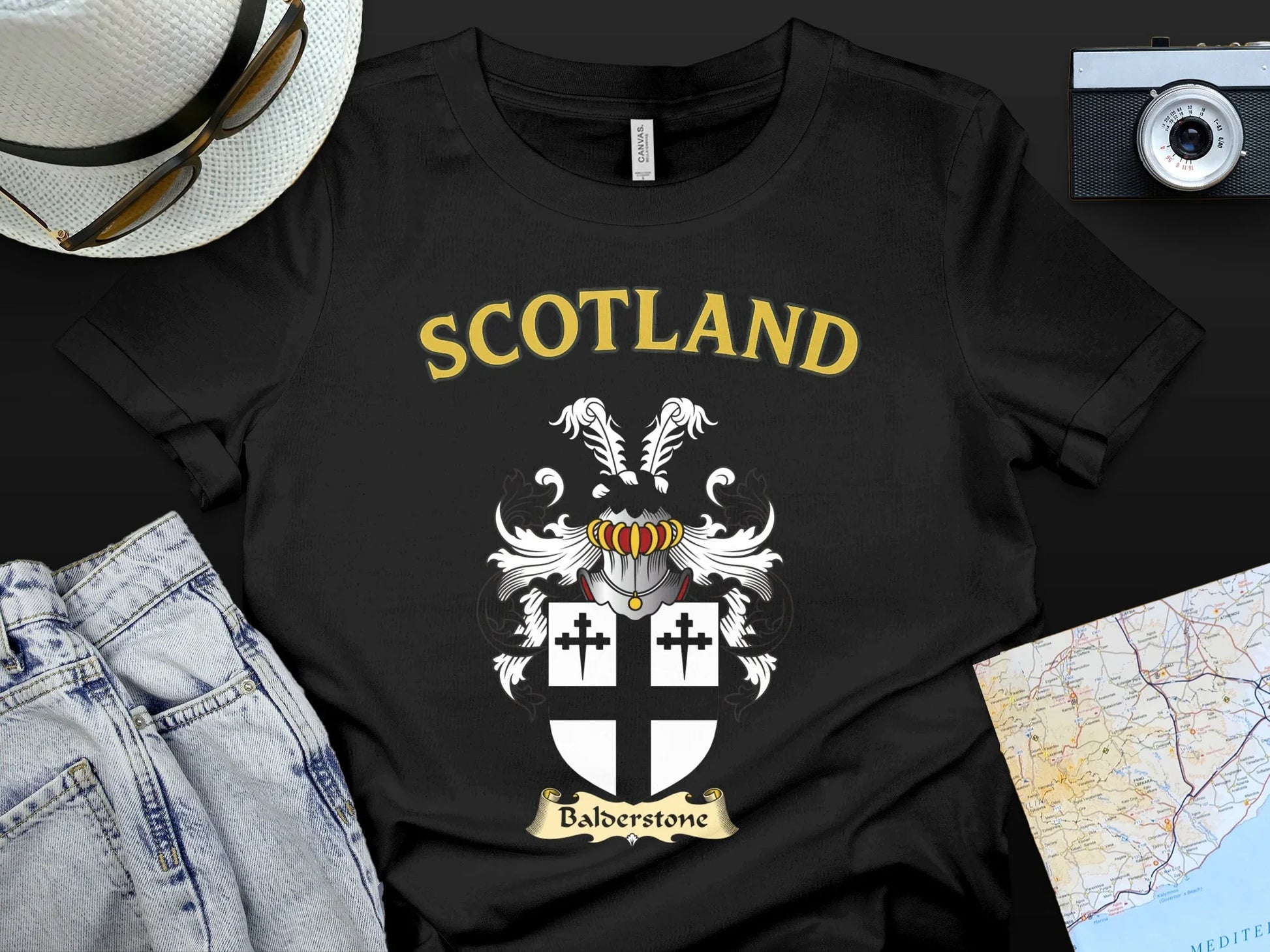 Scotland Balderstone Crest Black Graphic Tee product