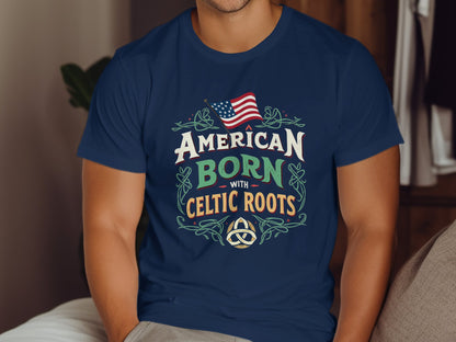 Proud American Born with Celtic Heritage T-Shirt - Living Stone Gifts