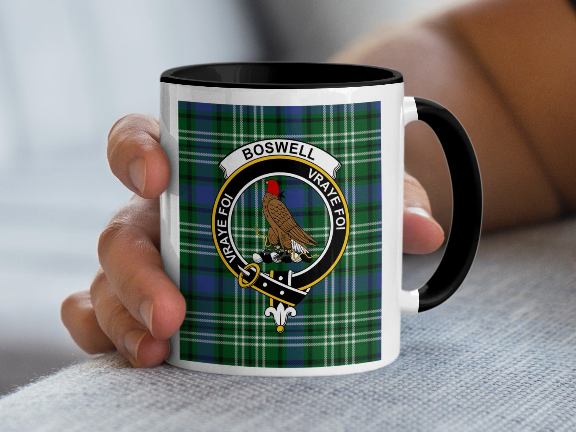 Scottish Clan Boswell Proud Crest Design Mug - Living Stone Gifts