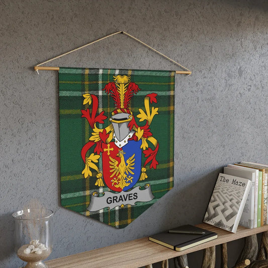 Custom Family Name Coat of Arms Tapestry Wall Hanging product