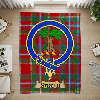 Clan Crest with Tartan Background Struth product type