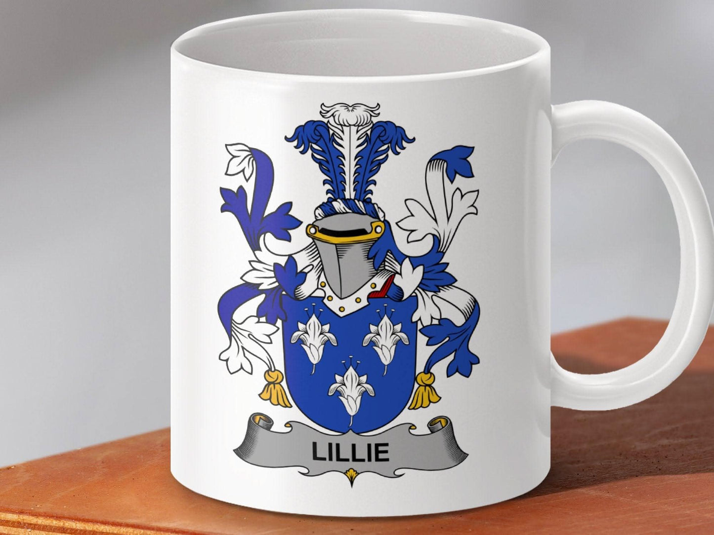 Lillie Surname Irish Family Crest Mug - Celtic Ancestry Gifts