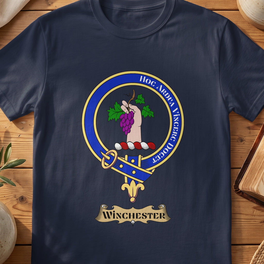 Winchester Scottish clan crest T-shirt in Navy