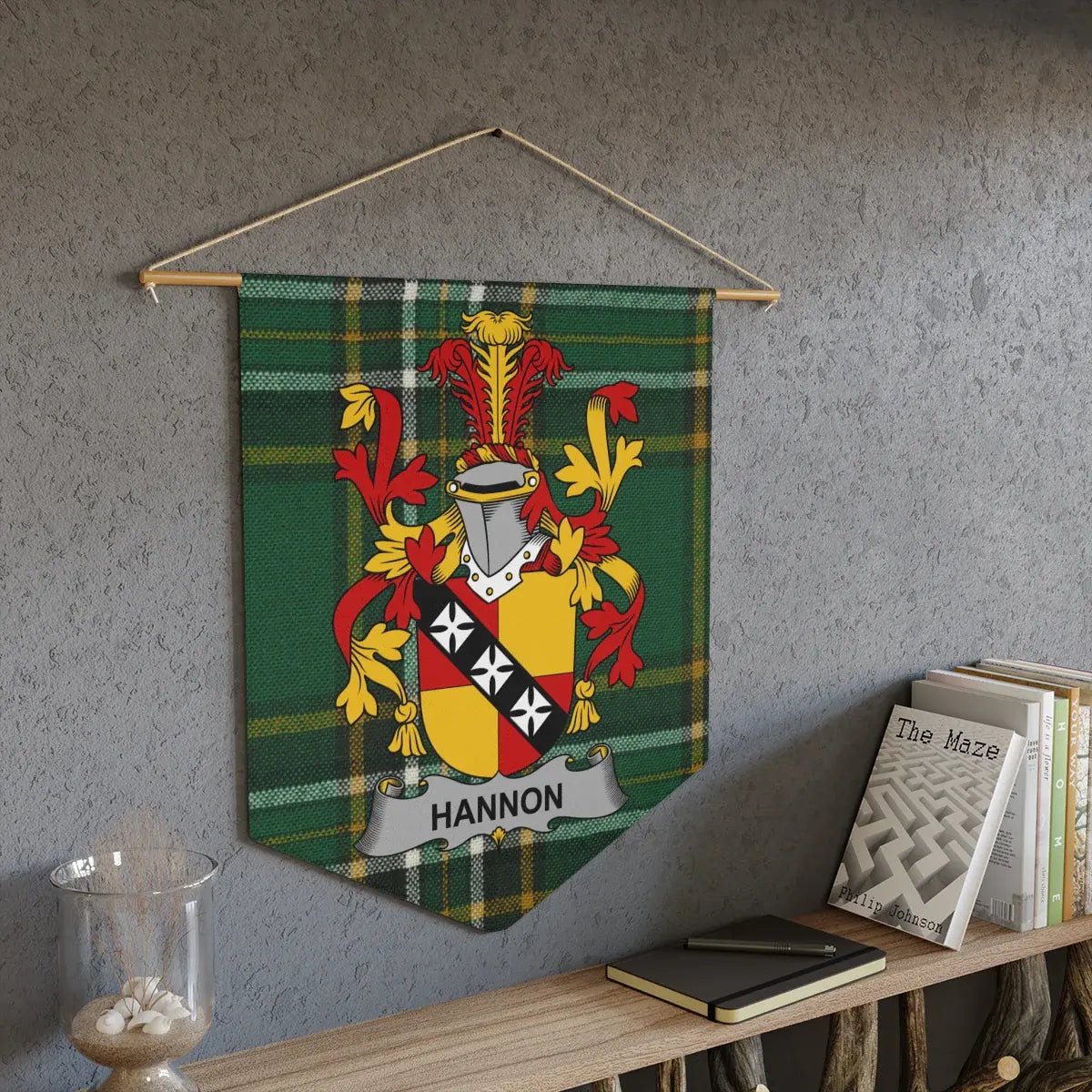 Hannon Family Crest Plaid Hanging Wall Art product type